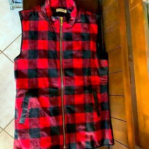 Flannel Plaid Vest Lined